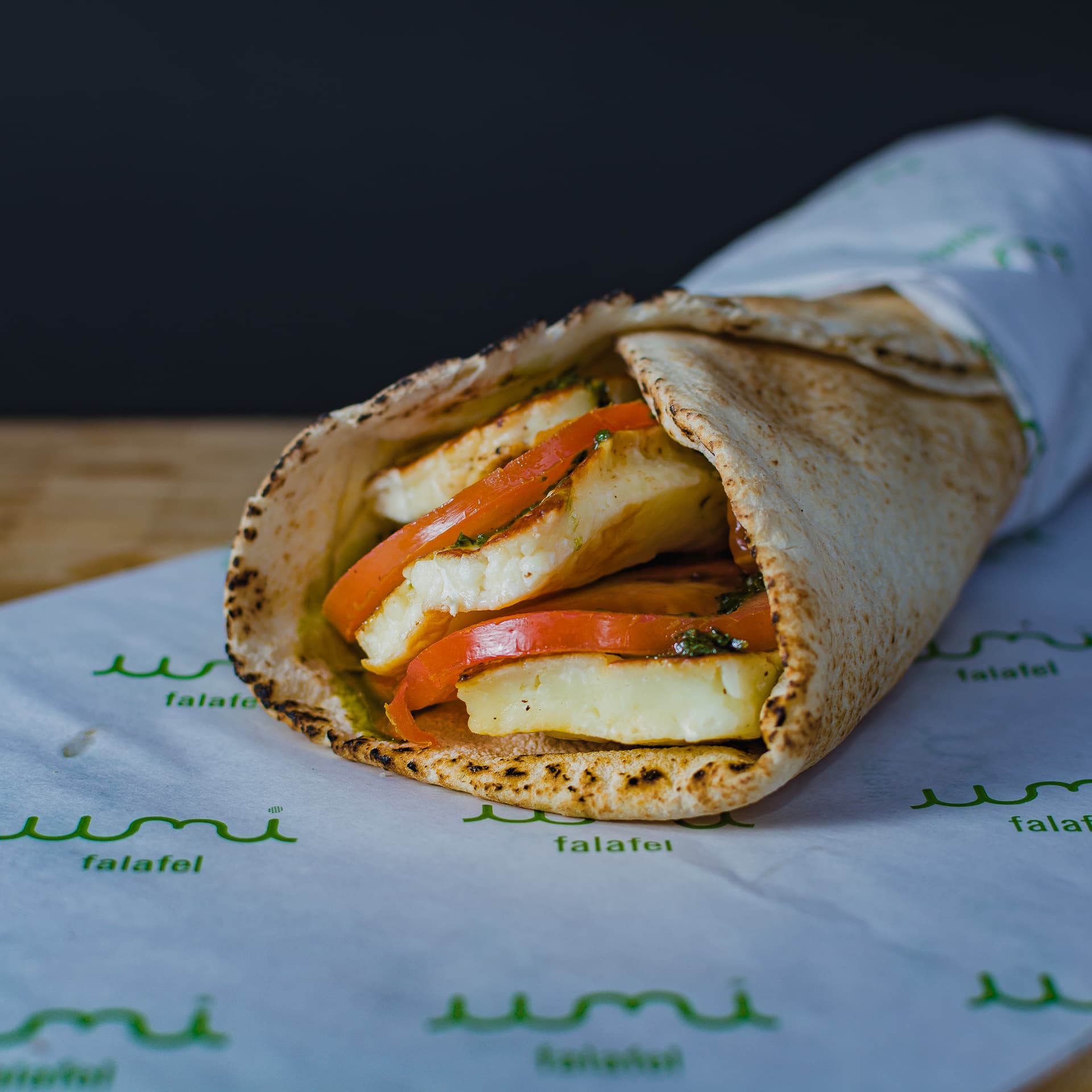 Falafel and grilled halloumi wraps for Dublin office catering